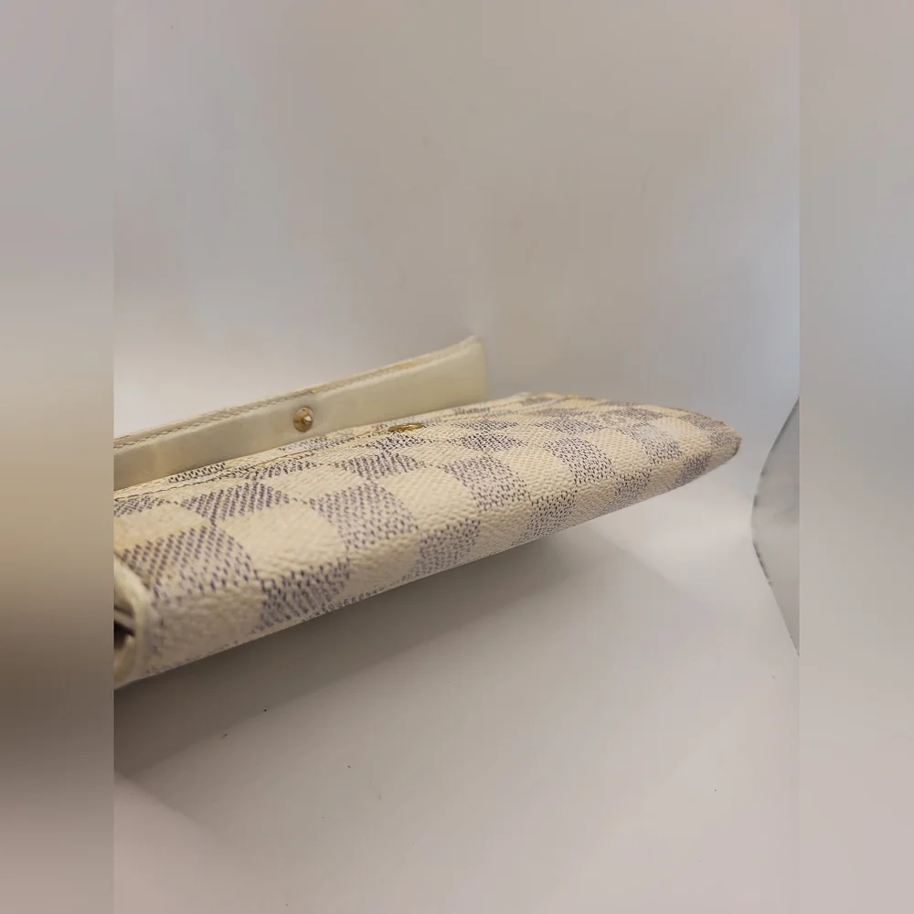 LOUIS VUITTON Damier Azur Portefeuille Sarah Long Wallet